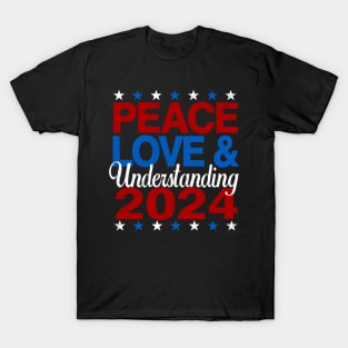 PRESIDENTAL ELECTION 2024 BI-PARTISON PEACE LOVE AND UNDERSTANDING T-Shirt